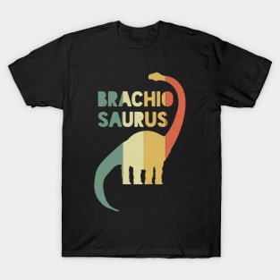 Brachiosaurus Vintage Sunset Retro Herbivore T-Shirt